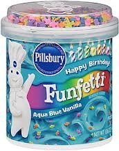 Pillsbury Funfetti Aqua Blue Frosting with Candy Bits, 15.6 oz (Pack of 3) Pillsbury