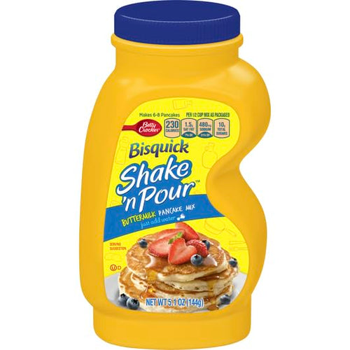 Bisquick Shake'N Pour Buttermilk Pancake Mix, 5.1 oz (Pack of 6) Bisquick
