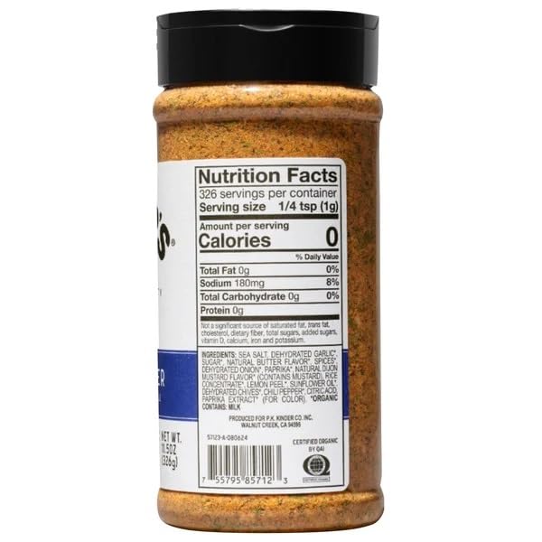 Kinder's Organic Cowboy Butter Seasoning, 11.5 oz Kinder's