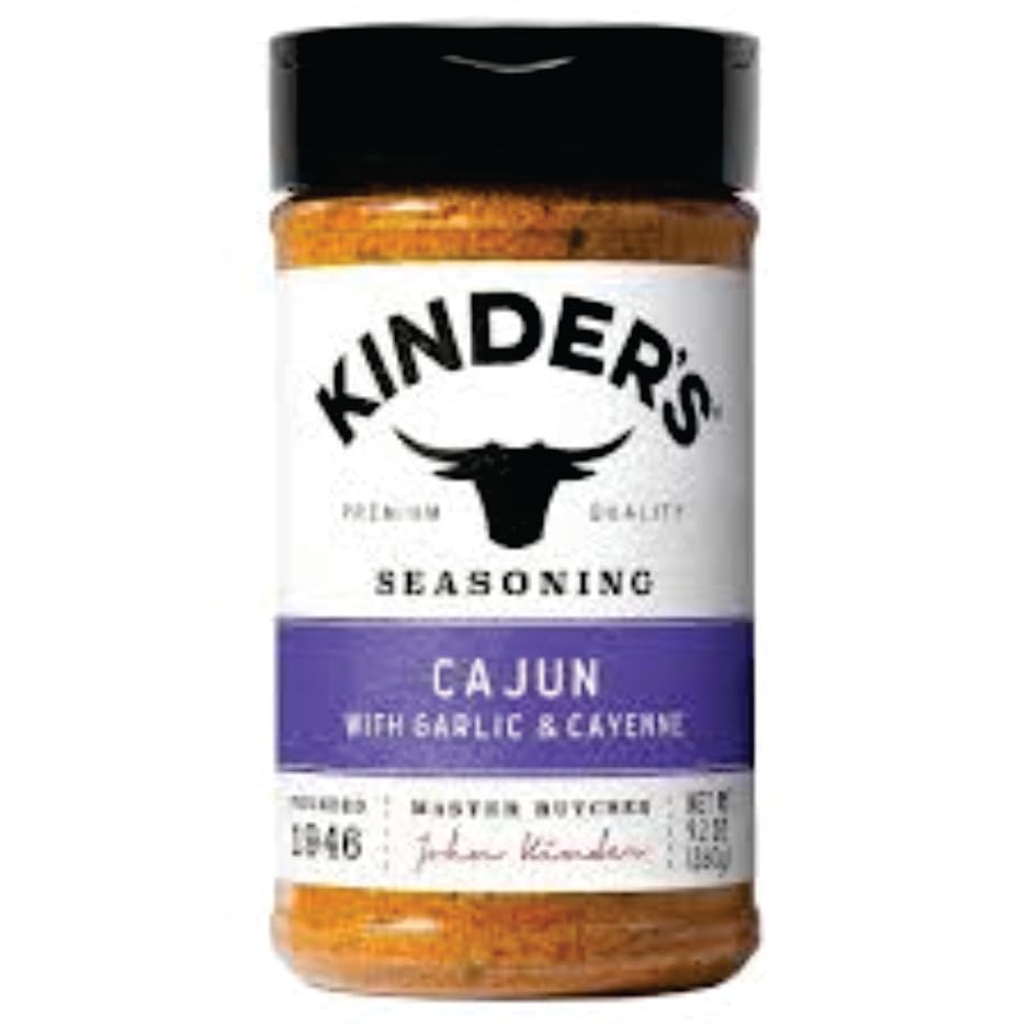 Kinder's Cajun Seasoning with Garlic & Cayenne, 9.2 oz bottle