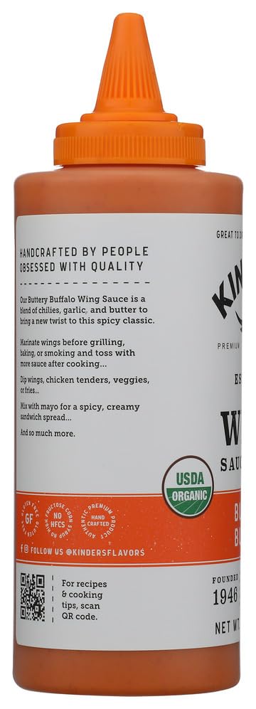 Kinder's Organic Buttery Buffalo Wing Sauce, 13.4 oz Kinder's