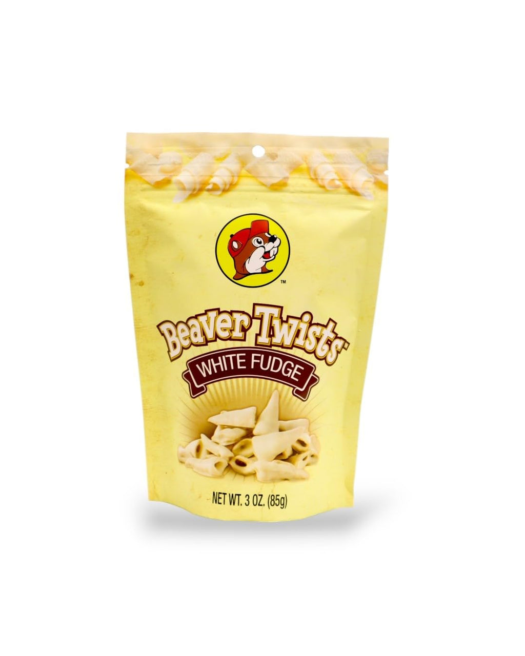 Buc-ee's Beaver Twists, White Fudge, 3 oz Buc-ee's
