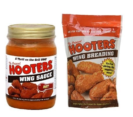 Hooters Hot Wing Sauce (12 oz) & Wing Breading (16 oz) Combo Pack Hooters