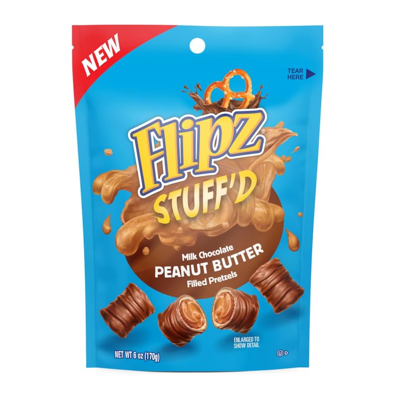 Flipz Stuff'd Milk Chocolate Peanut Butter Pretzels, 3.5 oz Flipz