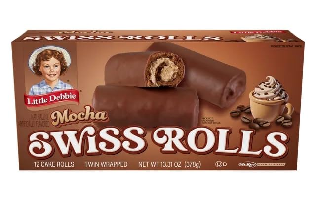 Little Debbie Mocha Swiss Rolls, 13.31 oz (Pack of 4) Little Debbie
