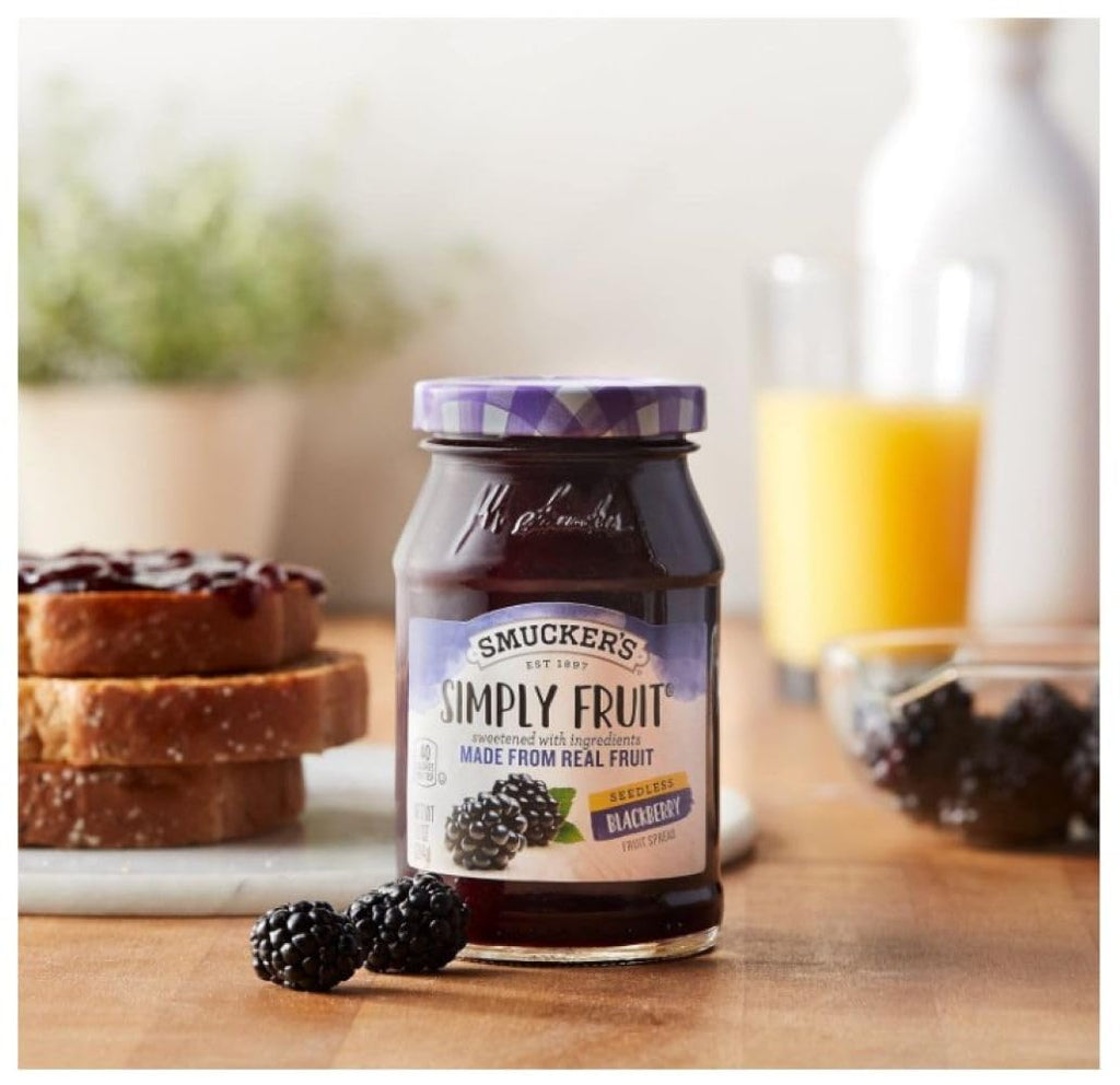 Smucker's Simply Fruit Seedless Blackberry Spread, 10 oz (Pack of 3) Smucker's