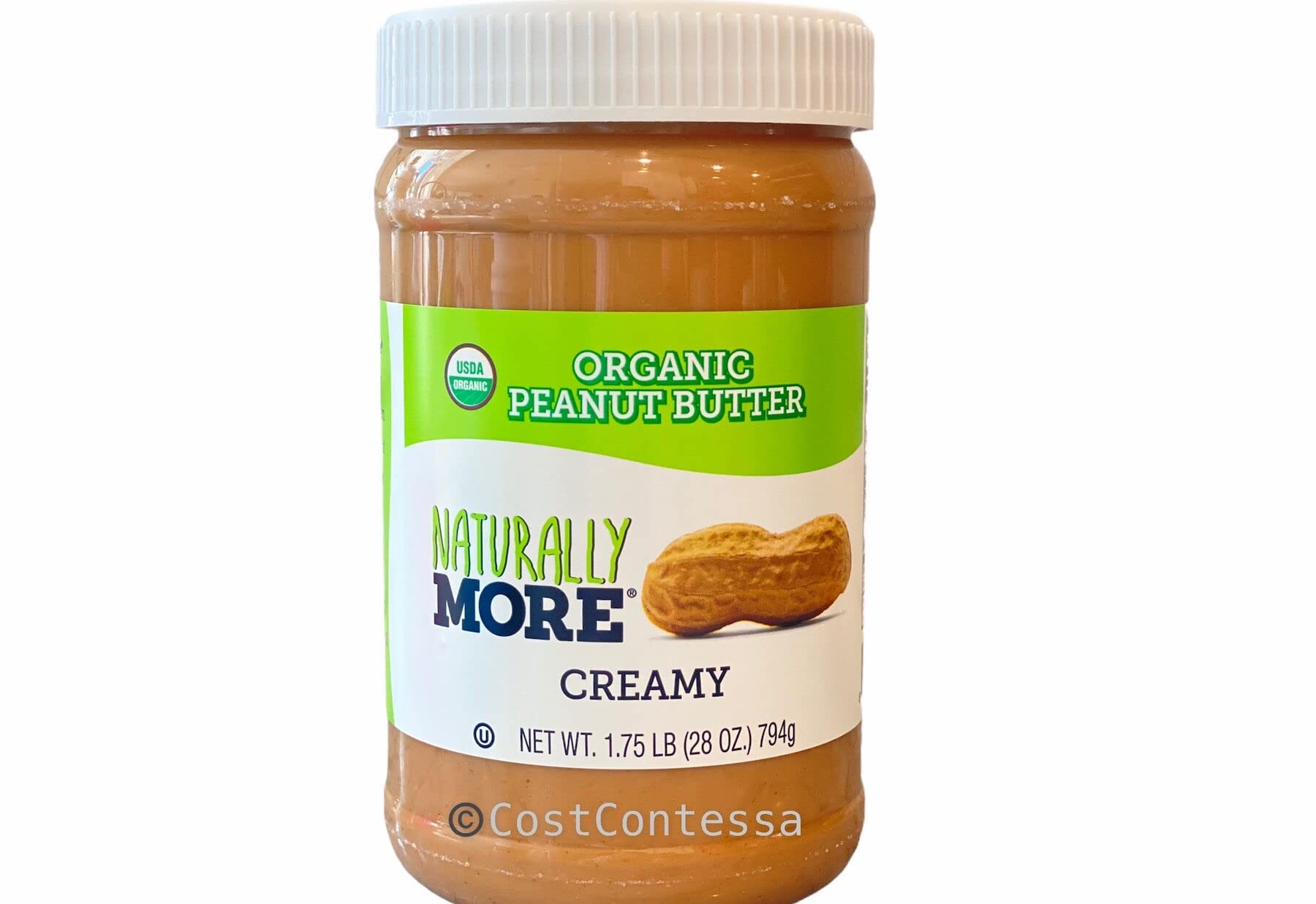 Naturally More Organic Peanut Butter, 28 oz (Pack of 2) Naturally More