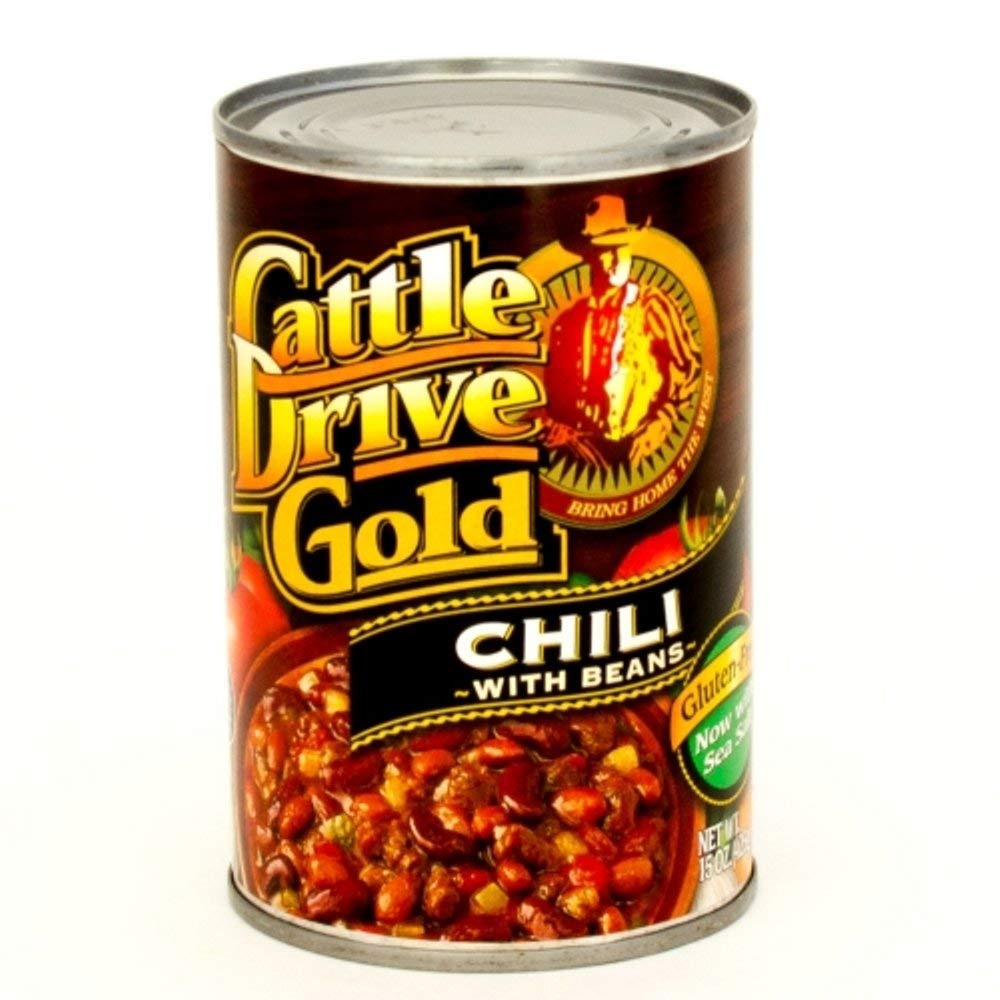 Cattle Drive Gold Beef Chili with Beans, 15 oz (Pack of 8) Cattle Drive