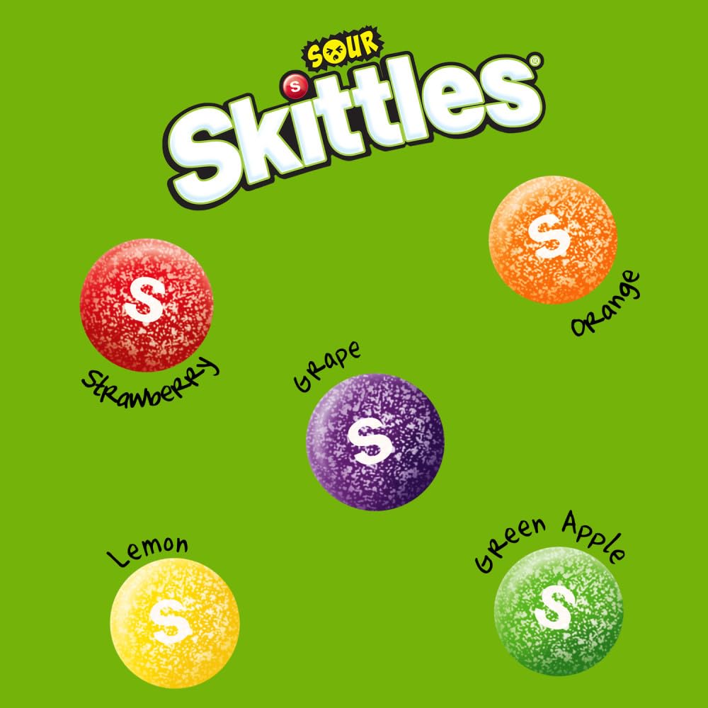 Skittles Sour Chewy Candy, 13.7 oz (Pack of 6) Skittles