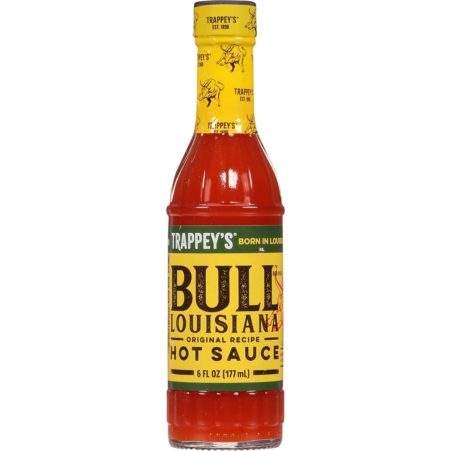 Trappey's Bull Brand Louisiana Hot Sauce, 6 oz (Pack of 3) Trappey's