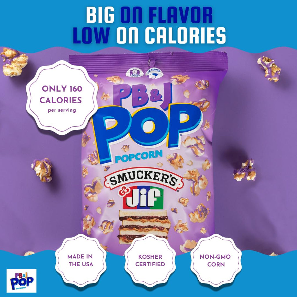 PB & J Pop Smucker's & Jif Coated Popcorn PB & J Pop