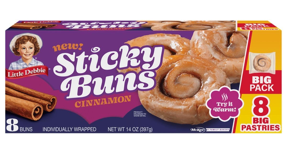 Little Debbie Cinnamon Sticky Buns, 14 oz Little Debbie