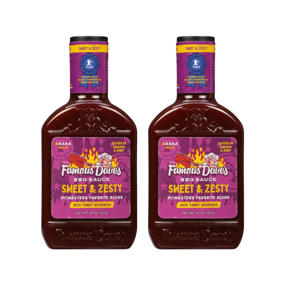 Famous Dave's Sweet & Zesty BBQ Sauce, 40 oz (Pack of 2) Famous Dave's