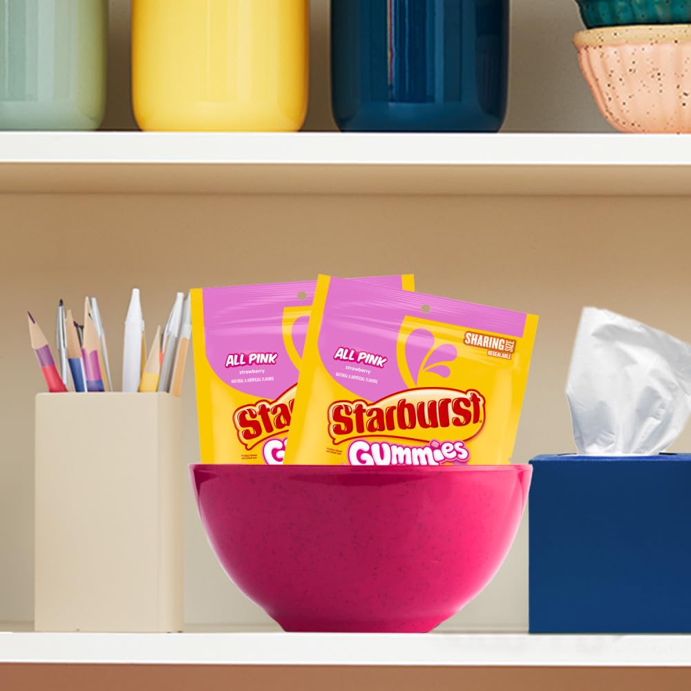 Starburst All Pink Candy Bag, 5 oz (Pack of 12) Starburst