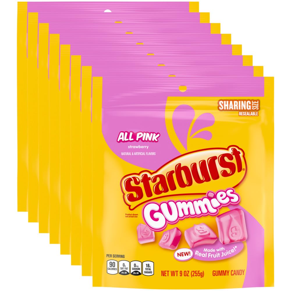Starburst All Pink Candy Bag, 5 oz (Pack of 12) Starburst