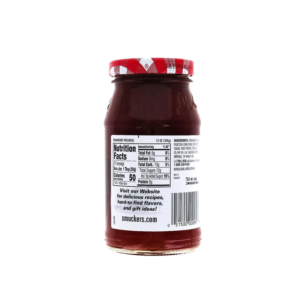 Smucker's Strawberry Preserves, 12 oz Smucker's