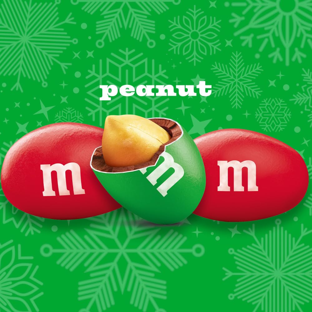M&M's Peanut Milk Chocolate Christmas Candy, 10 oz M&M's