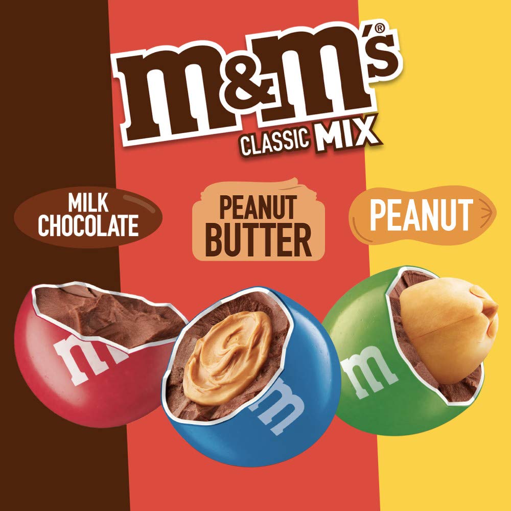 M&M's Peanut & Peanut Butter Candy, 2.5 oz Bags (Pack of 18) M&M's