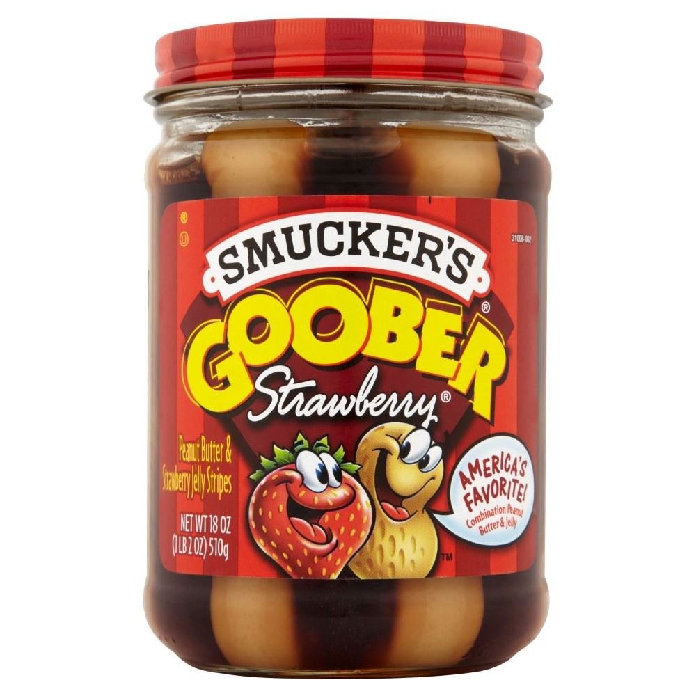 Smucker's Goober Peanut Butter & Strawberry Jelly Stripes, 510 g (Pack of 6) Smucker's