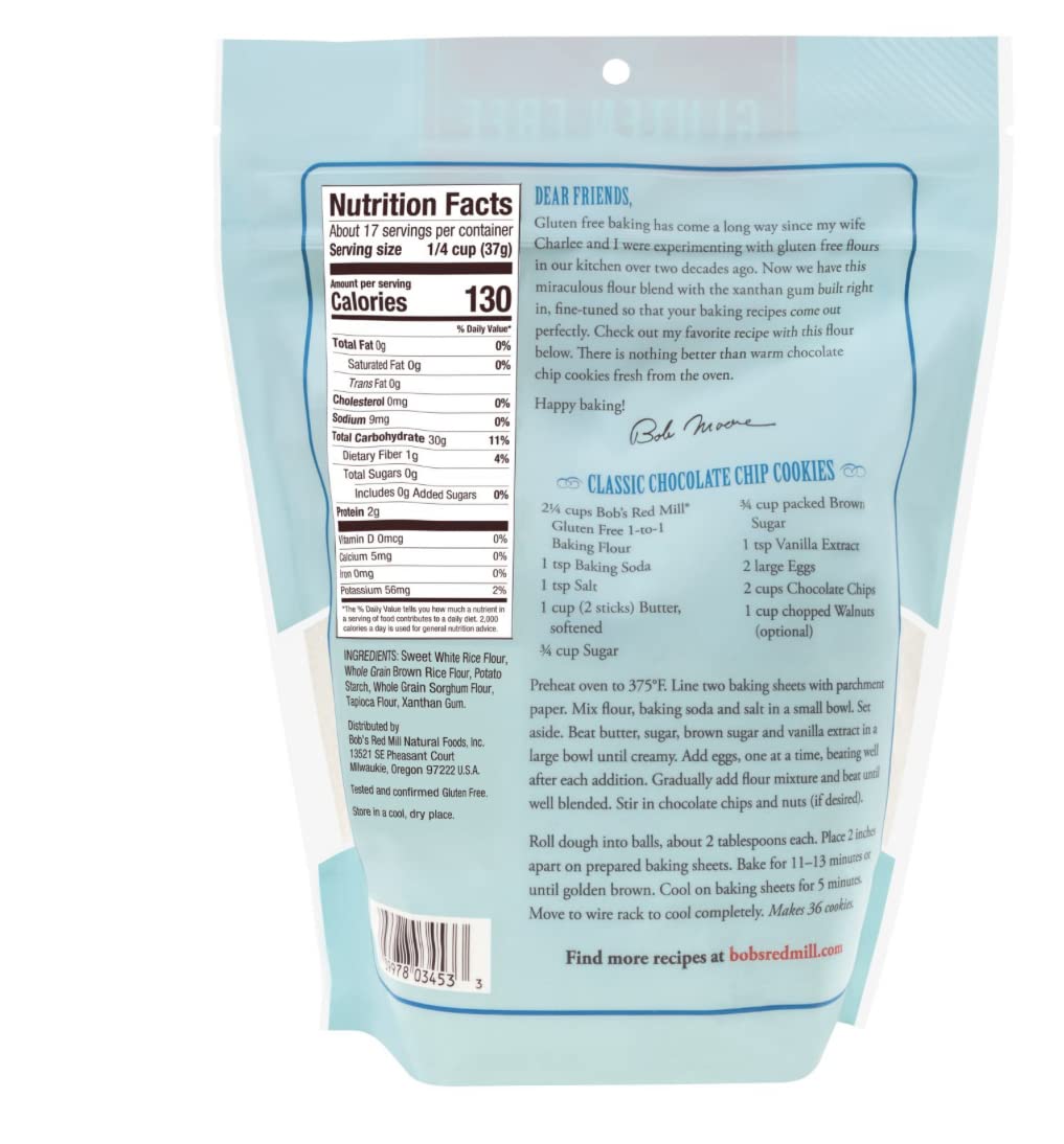 Bob's Red Mill Gluten Free 1 to 1 Baking Flour, 96 oz Bob's Red Mill
