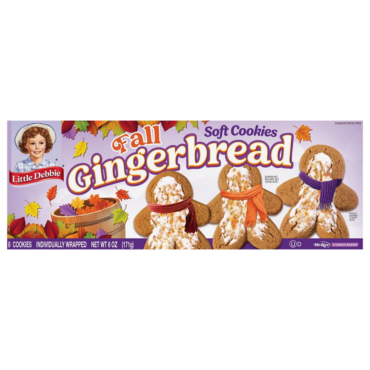 Little Debbie, Fall Gingerbread Cookies, 8.3 Ounce