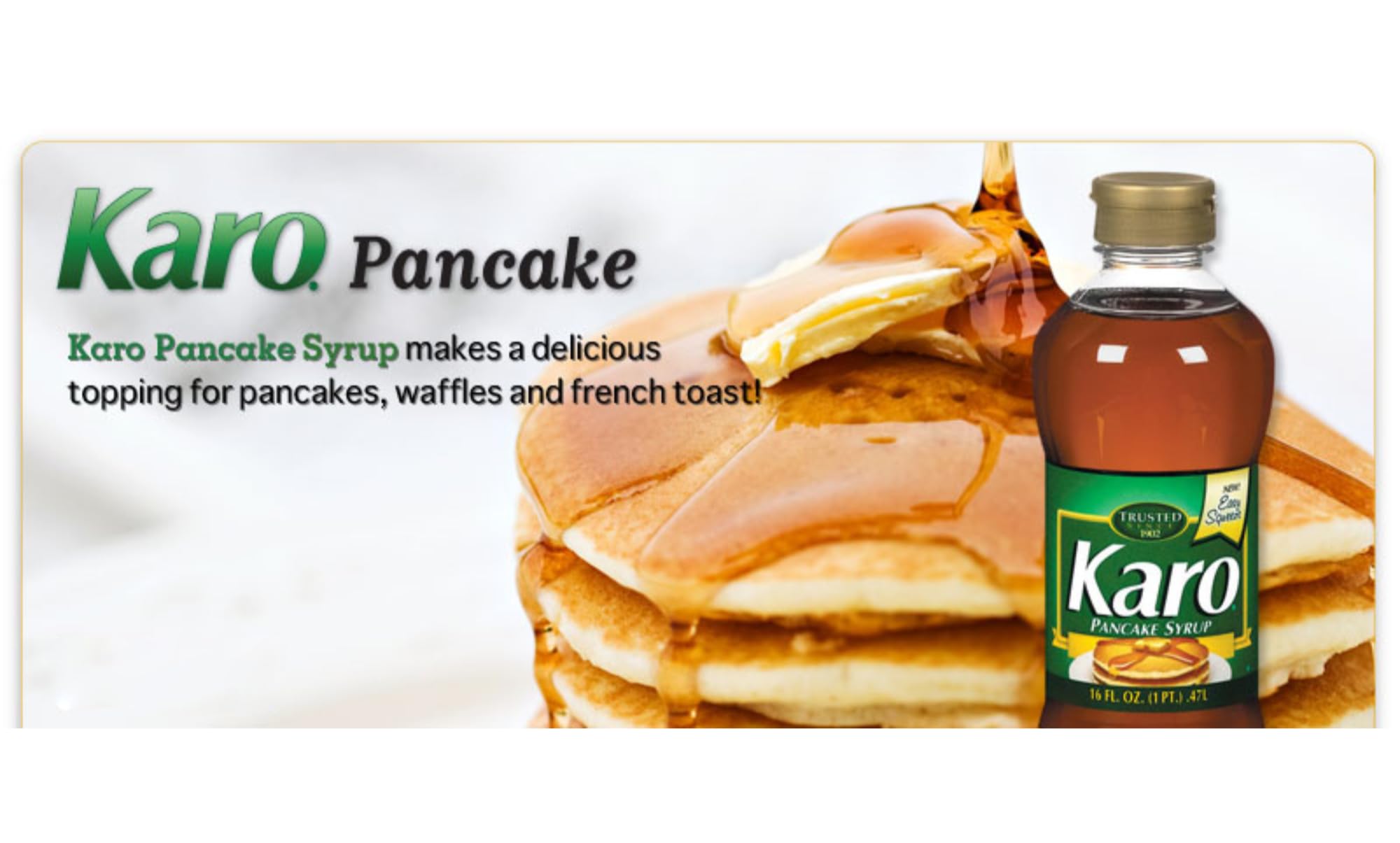 Karo Pancake Syrup, 16 oz (Pack of 2) Karo