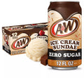 A&W Zero Sugar Ice Cream Sundae Soda, 12 fl oz (Pack of 12) A&W