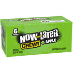 Now & Later Soft Taffy Chews Candy, Apple, 0.93 oz Bar, Pack of 24 Now and Later