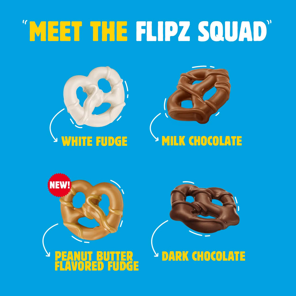 Flipz Milk Chocolate Covered Pretzels, 5 oz (Pack of 6) Flipz