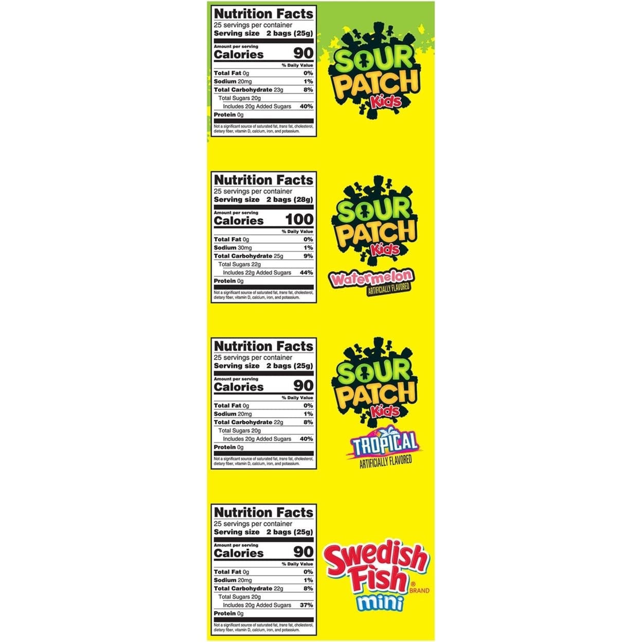 Sour Patch Kids & Swedish Fish Minis Variety, 200 ct Sour Patch Kids
