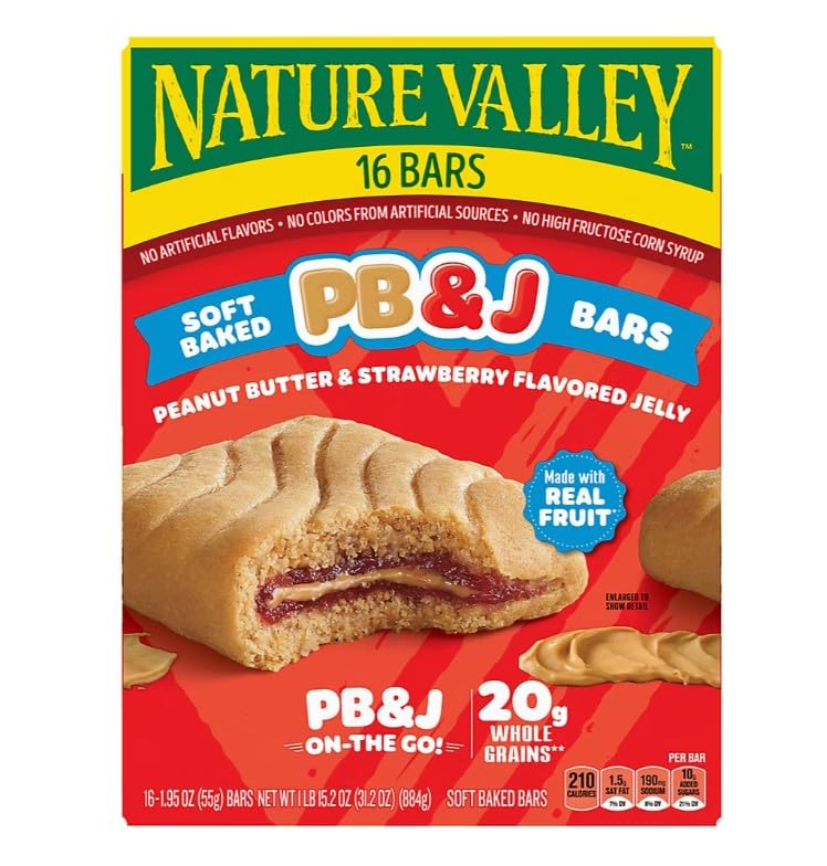Nature Valley Soft Baked Peanut Butter & Strawberry Jelly Bars, 16 ct Nature Valley