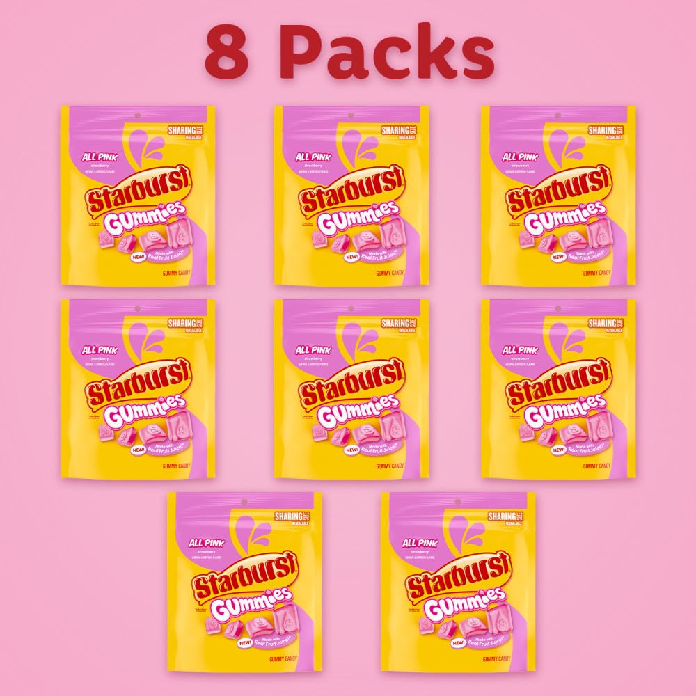 Starburst All Pink Candy Bag, 5 oz (Pack of 12) Starburst