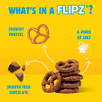 Flipz Milk Chocolate Covered Pretzels, 5 oz (Pack of 6) Flipz