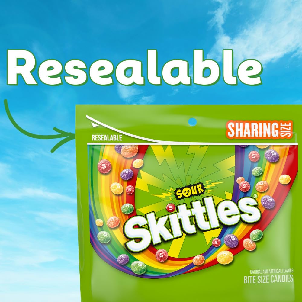 Skittles Sour Chewy Candy, 13.7 oz (Pack of 6) Skittles