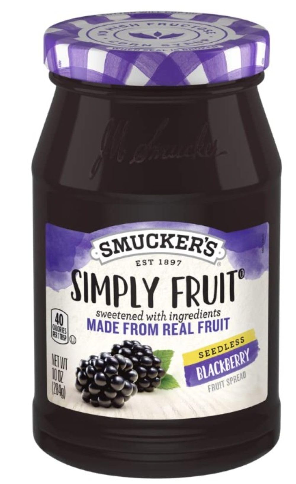 Smucker's Simply Fruit Seedless Blackberry Spread, 10 oz (Pack of 3) Smucker's