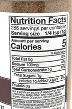 Kinder's Honey Brown Sugar Seasoning nutrition facts and ingredients label