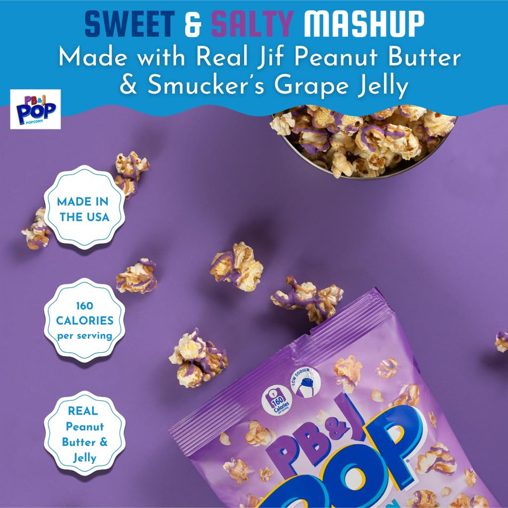 PB & J Pop Smucker's & Jif Coated Popcorn PB & J Pop
