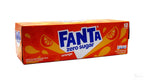 Fanta Zero Sugar Orange Soda,12 oz (Pack of 12) Fanta