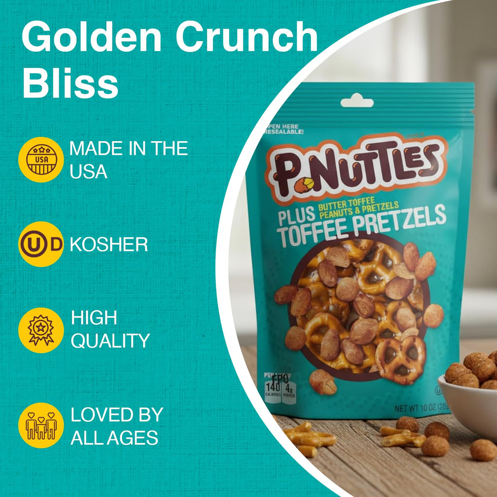 P-Nuttles Toffee Pretzels, 10 oz P-Nuttles