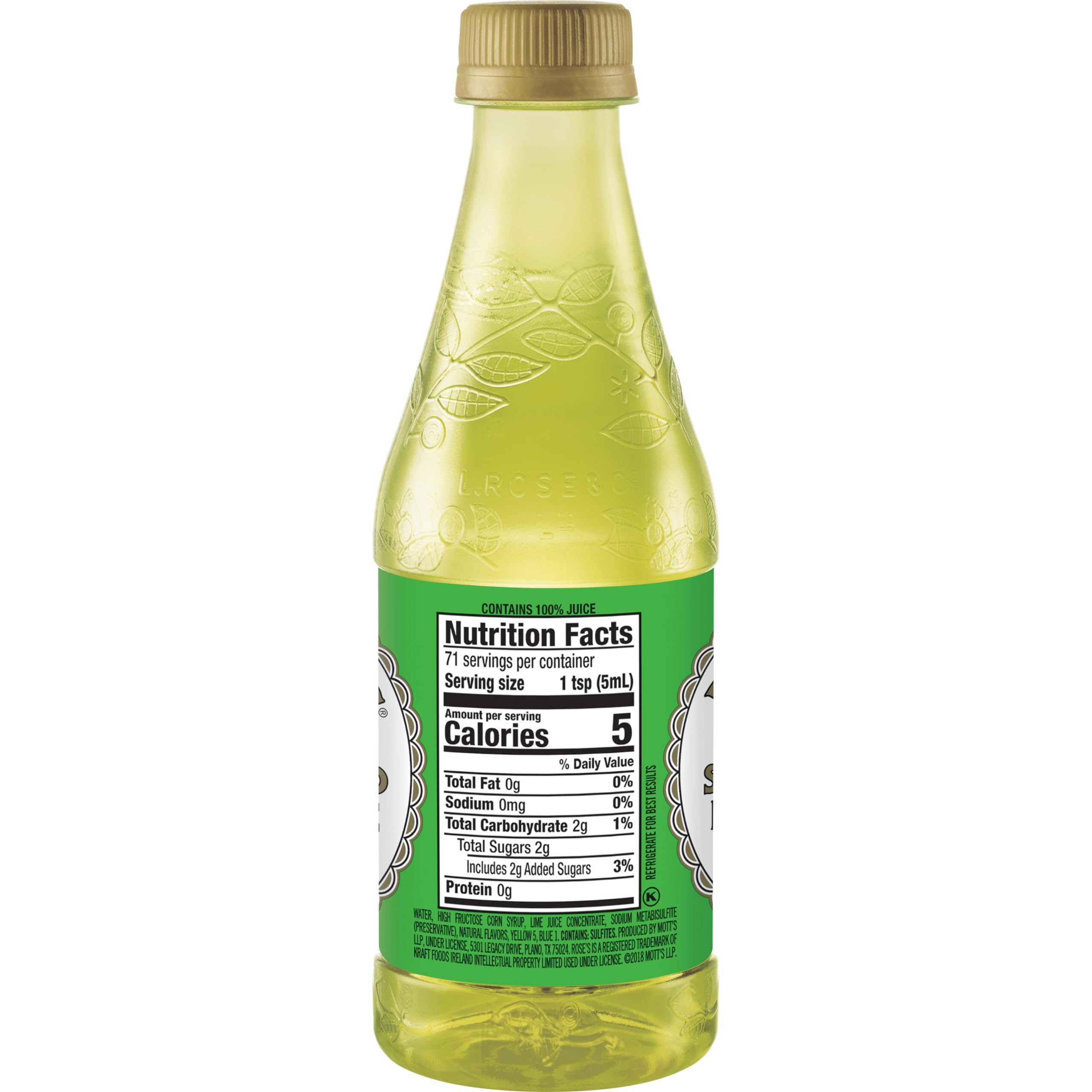 Rose's Sweetened Lime Juice, 12 fl oz Rose's