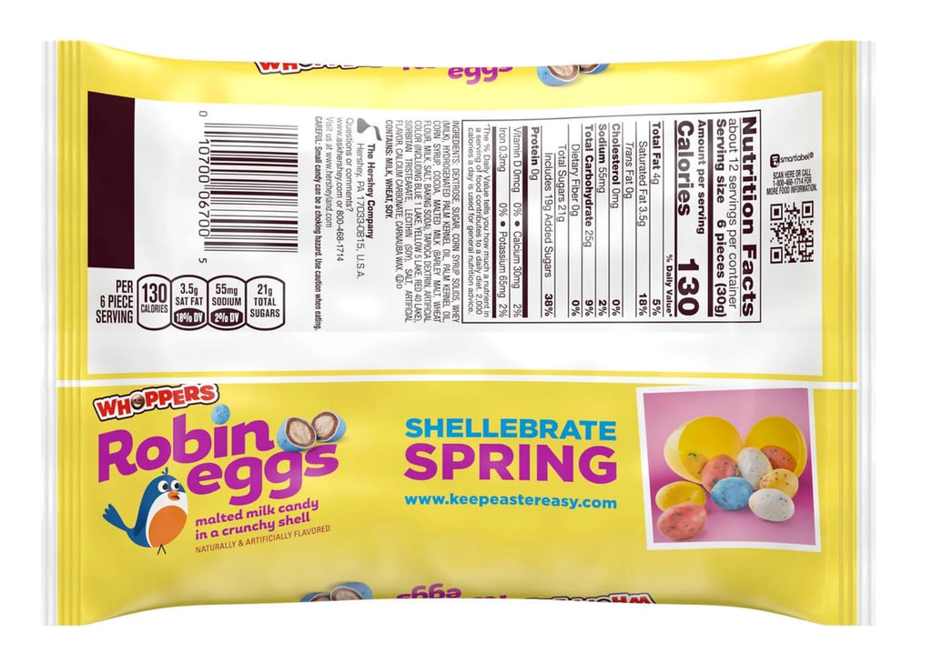 Whoppers Robin Eggs Malted Milk Candy, 13oz (Pack of 2) Whoppers