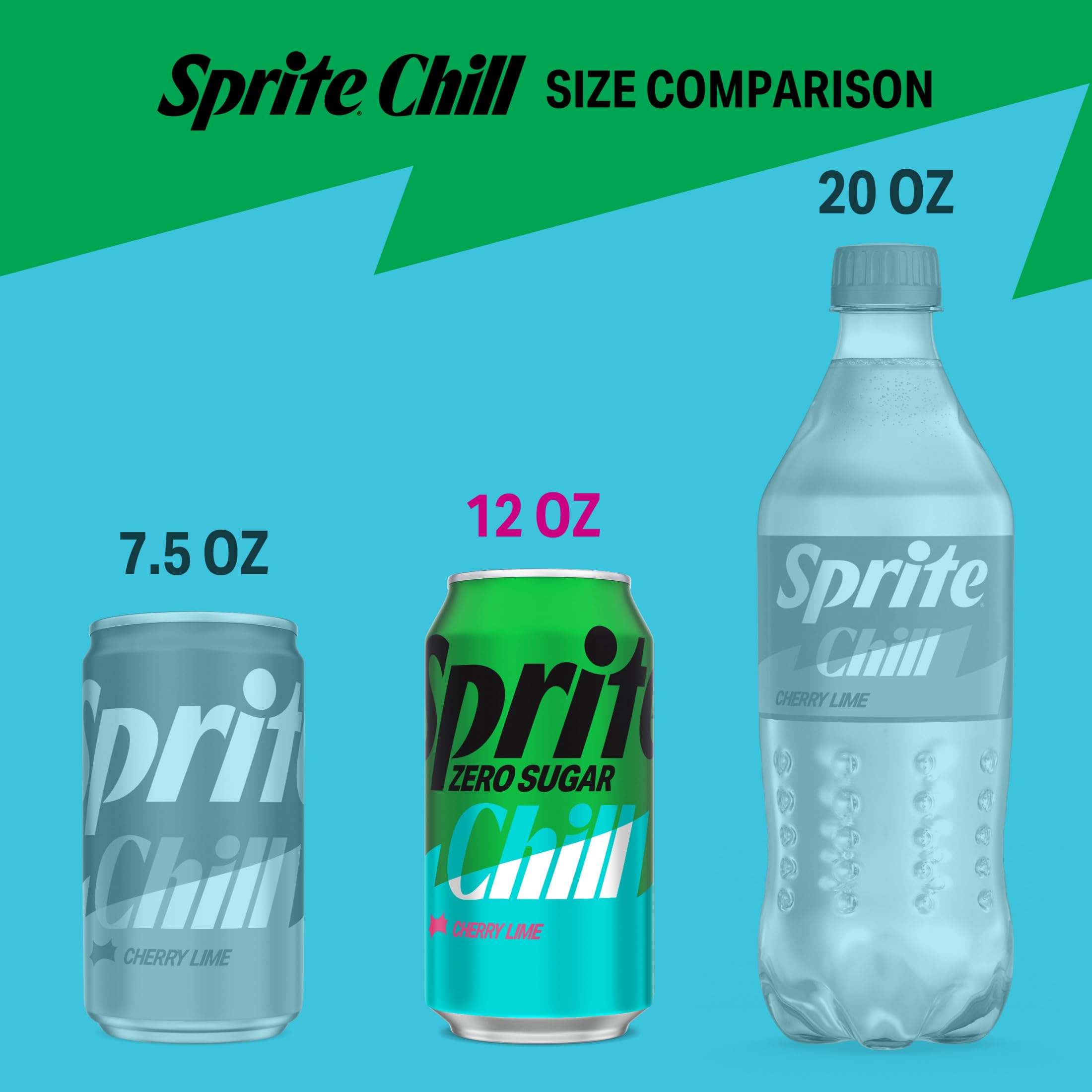 Sprite Chill Zero Sugar Cherry Lime Soda, 12 fl oz (Pack of 12) Sprite