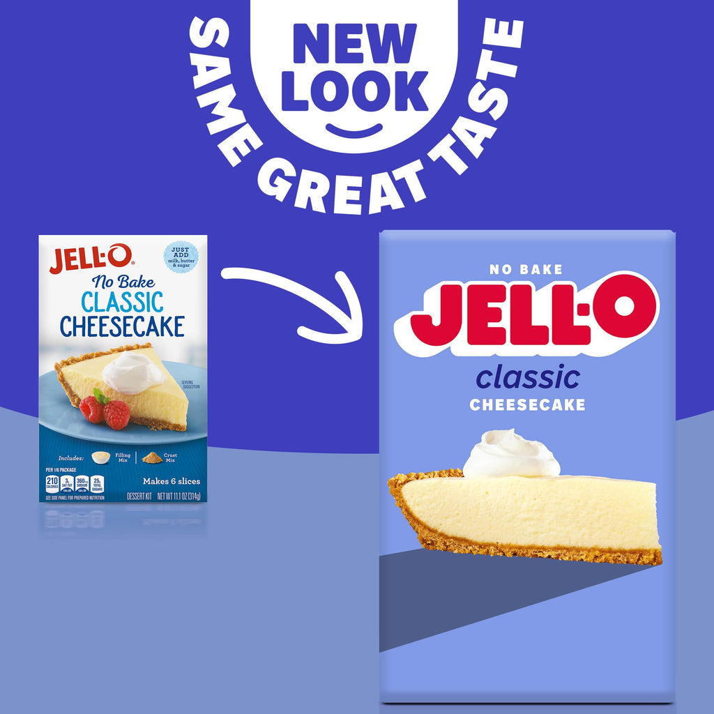Jell-O No Bake Classic Cheesecake Dessert Kit with Filling Mix & Crust Mix