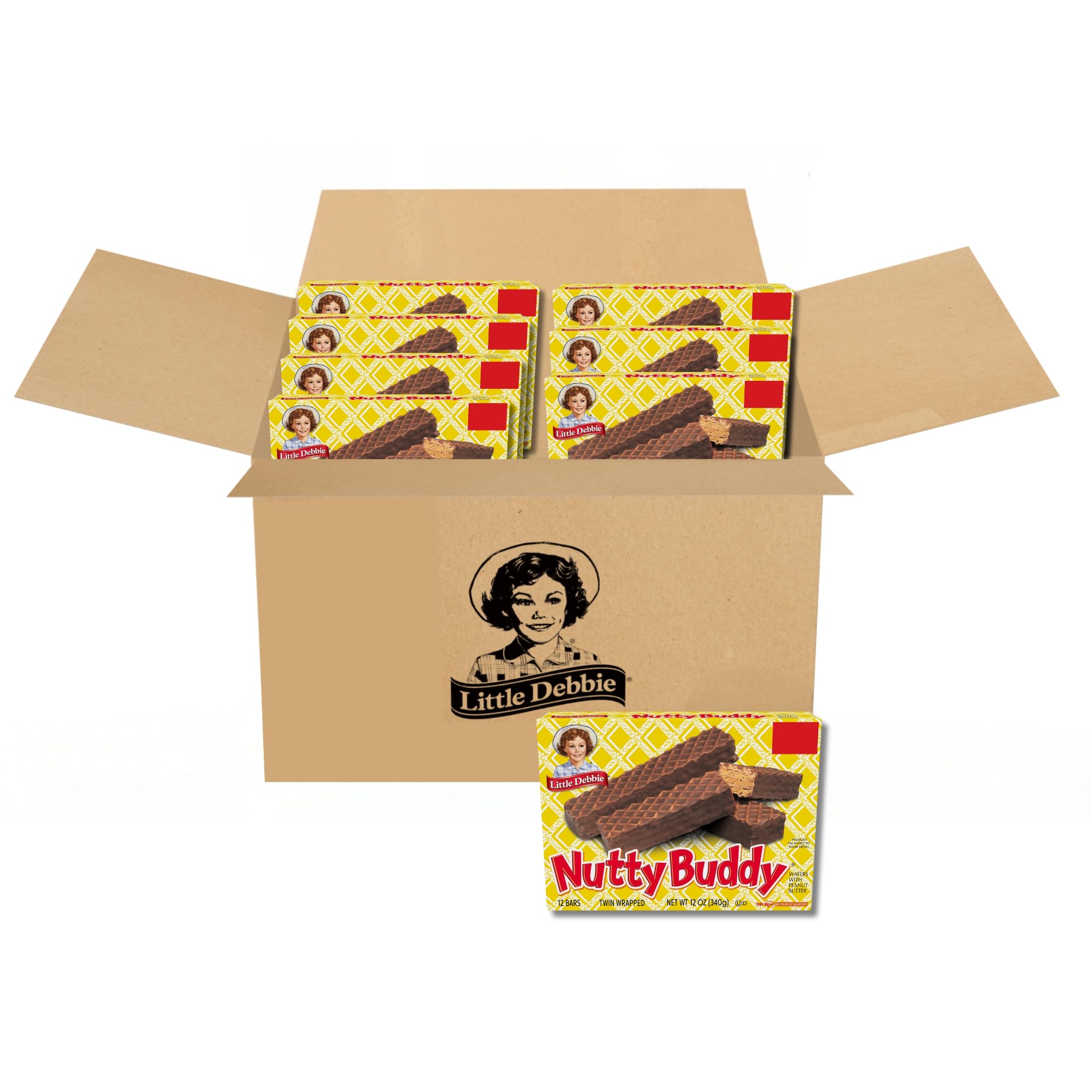 Little Debbie Nutty Buddy Wafers, 96 ct (Pack of 8) Little Debbie