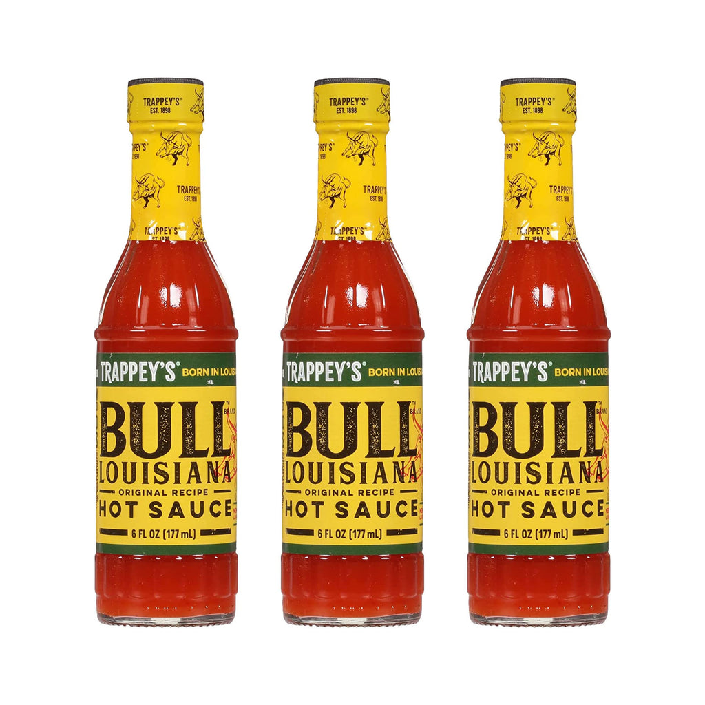 Trappey's Bull Brand Louisiana Hot Sauce, 6 oz (Pack of 3) Trappey's