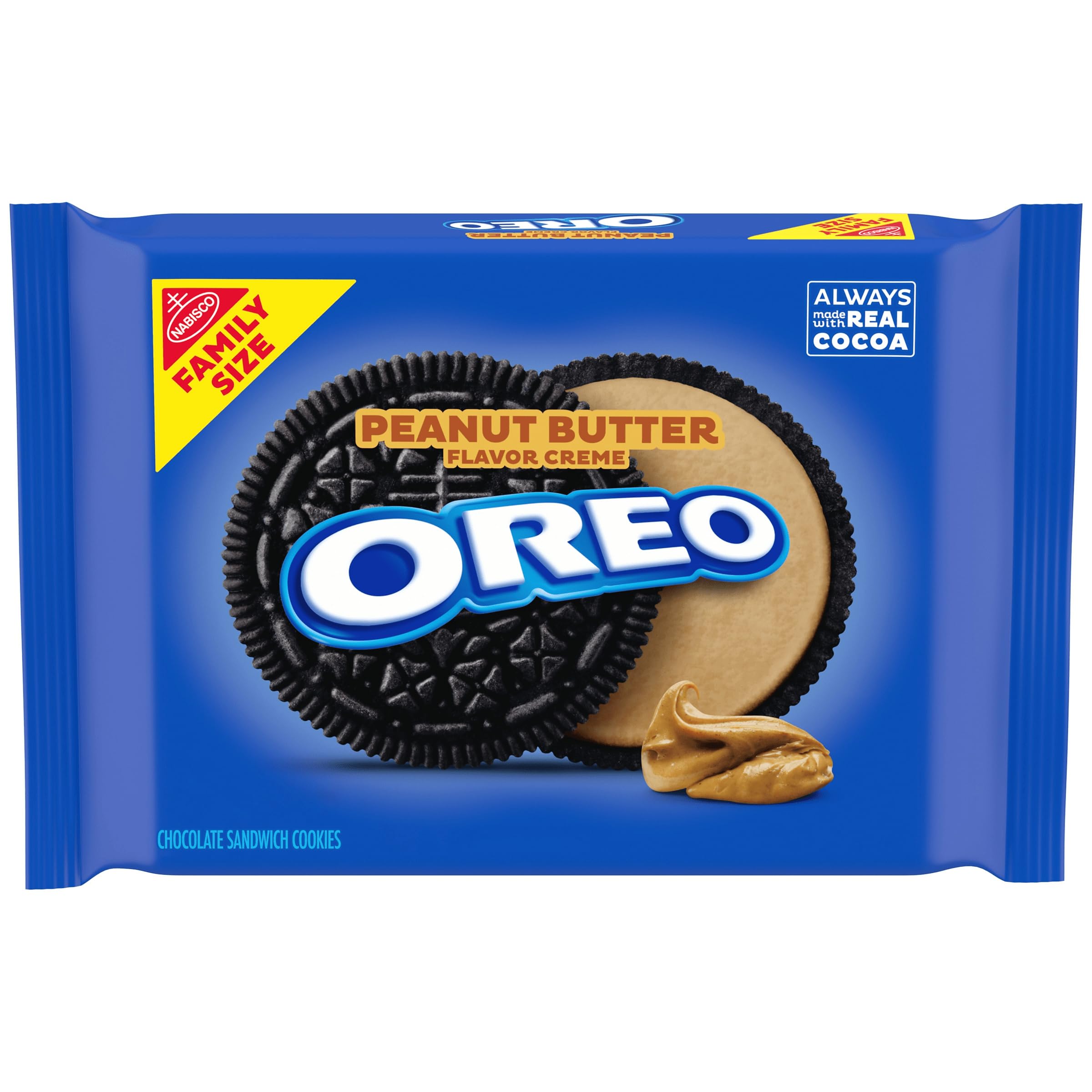 Oreo Peanut Butter Creme Chocolate Sandwich Cookies, 17 oz Oreo