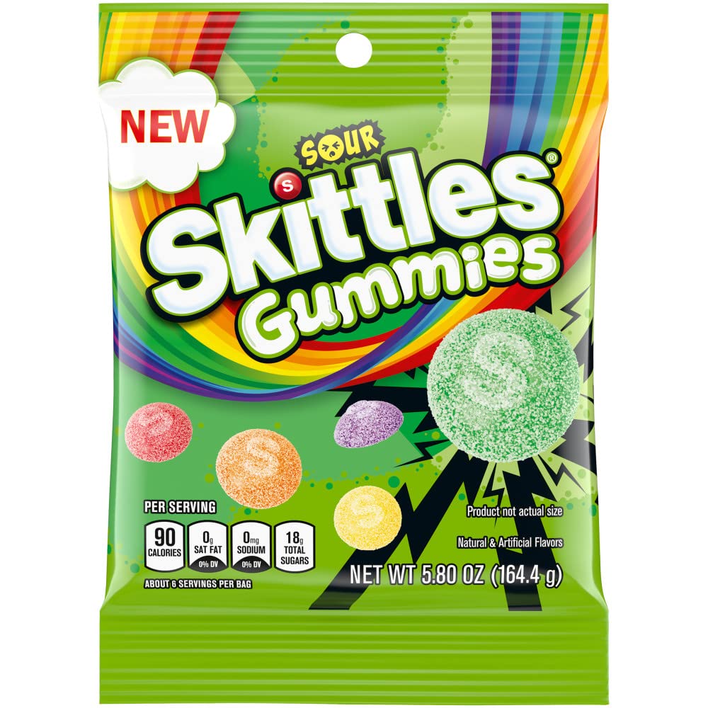 Skittles Sour Gummies, 5.8 Oz (Pack of 12) Skittles