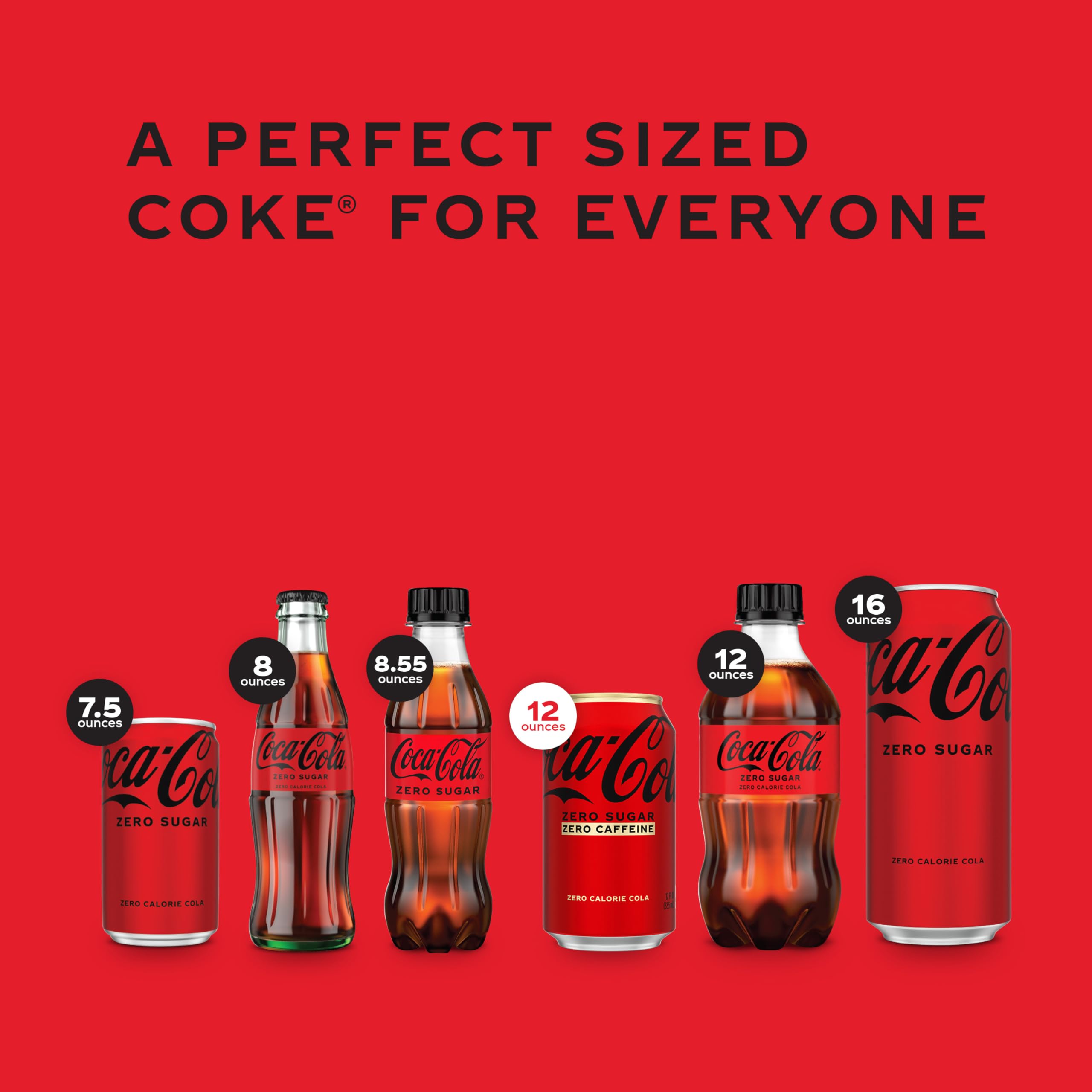 Coca-Cola Zero Caffeine Free, 12 oz (Pack of 12) Coke Zero