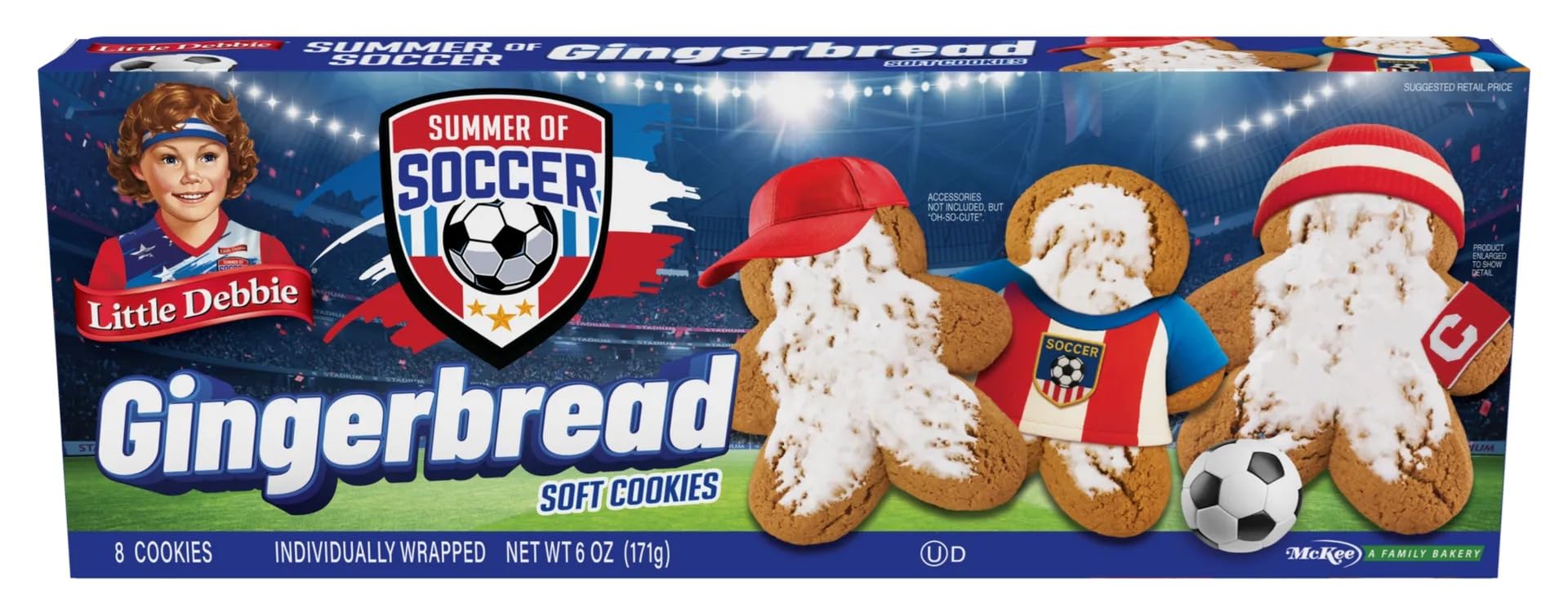 Little Debbie Soccer Gingerbread Cookies, 6 oz (Pack of 6) Little Debbie