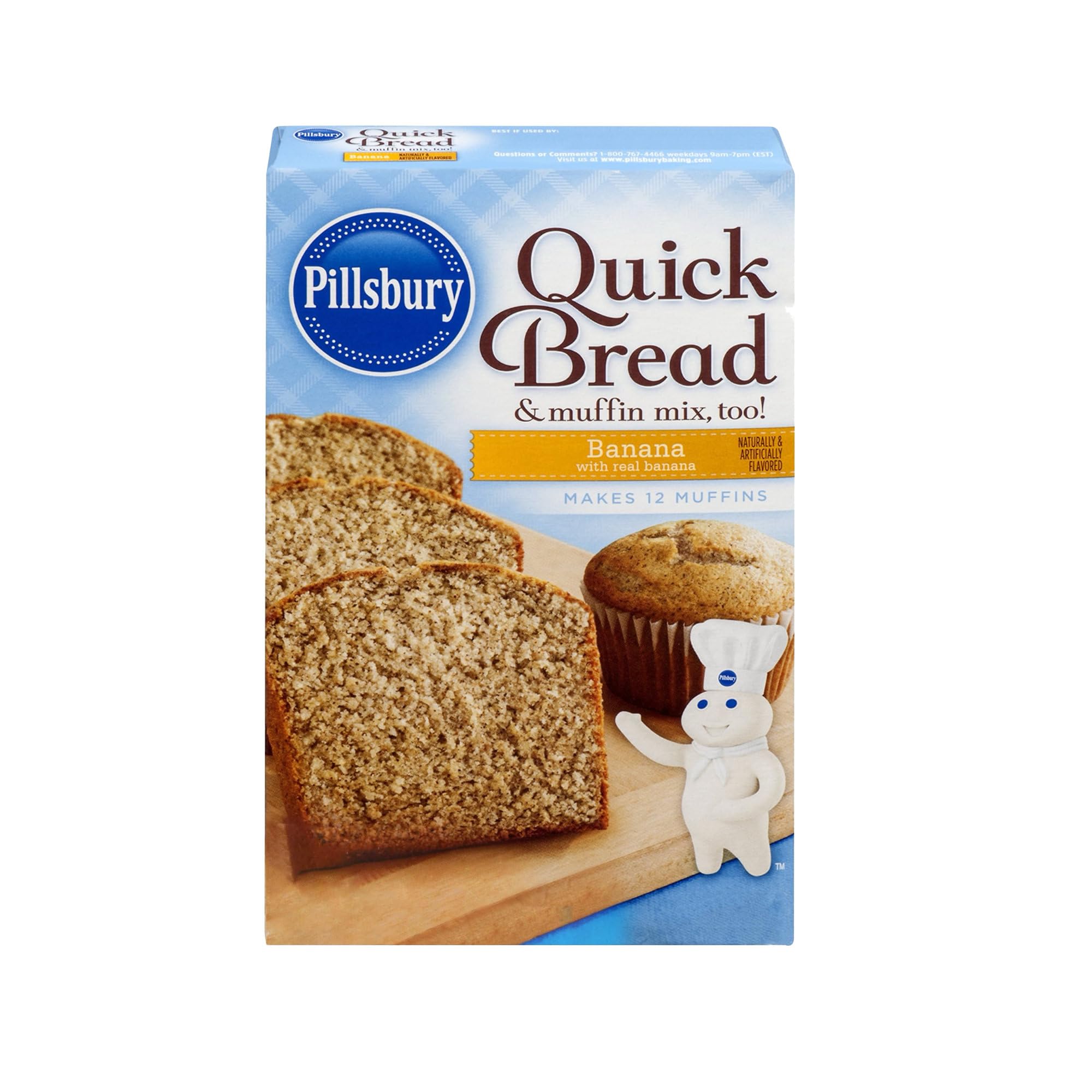 Pillsbury Hot Roll and Quick Bread Baking Mix, Two Box Pack